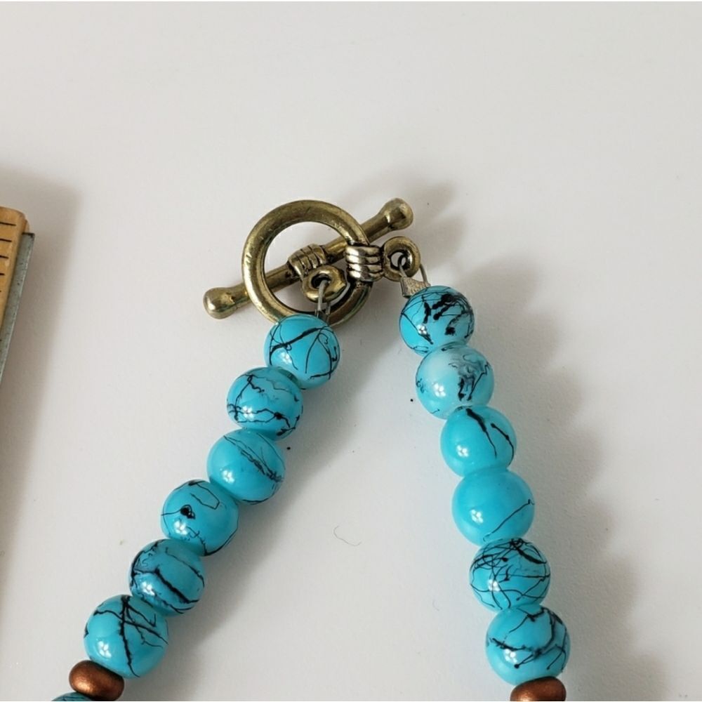 ARTISAN Southwest Jasper & Glass Beaded Necklace - Picture 6 of 7